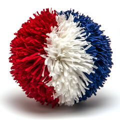 Vibrant Red White and Blue Pom Pom Accessories for Cheerleading and Celebrations