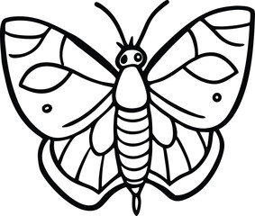 Apple moth  line arts with white background. 