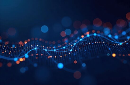 Technology background, Abstract line network 