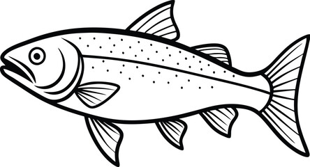 Arctic-char line arts with white background (3).eps