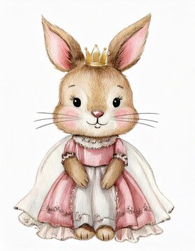 Kinder-Karneval Hase als Prinzessin