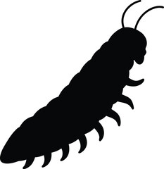 Armyworm line arts with white background