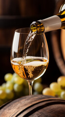 Copa de vino junto a unas uvas