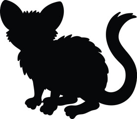 Aye-aye line arts with white background