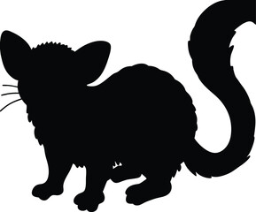 Aye-aye line arts with white background