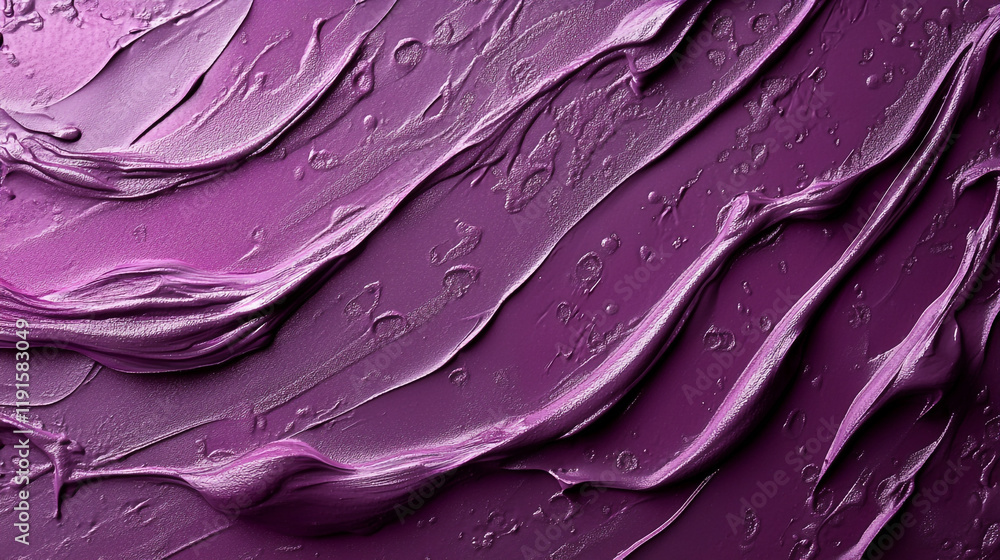 Poster textured purple surface with soft waves and glossy finish creating a vibrant pattern