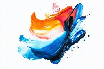 Abstract Colorful Paint Splatter Art