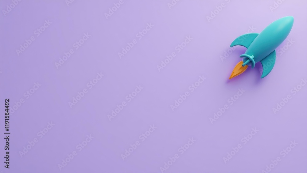 Poster turquoise dumbbell on right. soft orange background. copy space for text, 3d render ai generated des