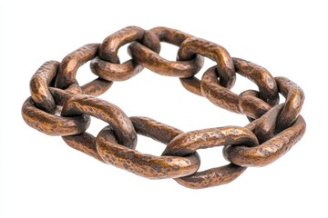 Obraz premium Intricate Rusty Metal Chain