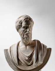 Obraz premium Classical Bust Sculpture: A timeless piece of art.
