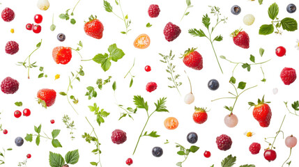 Forest berries transparent background