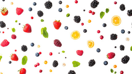 Forest berries transparent background