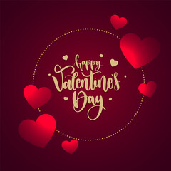 Premium Valentine's Day Template for Romantic Greeting Cards, Social Media Posts, and Advertising
