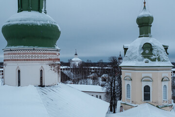 View of the Kirillo-Belozersky Monastery from the bell tower. Vologda region