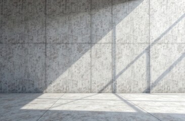 Room empty with cement floor and concrete wall
