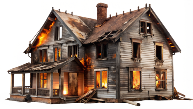 Burning house