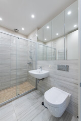 Interior of Shower Room With Sink