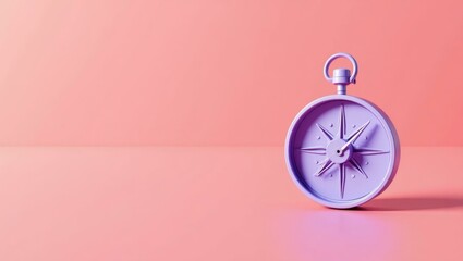 Violet compass on right. Purple compass with star design on pastel pin