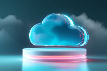 Neon Cloud Ascendant: Digital Storm in Cyber-Space