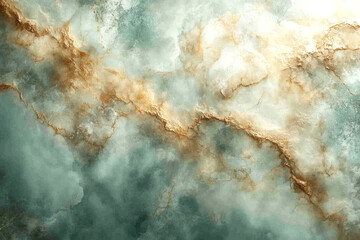 Luxurious marble abstract background, gold and teal highlights