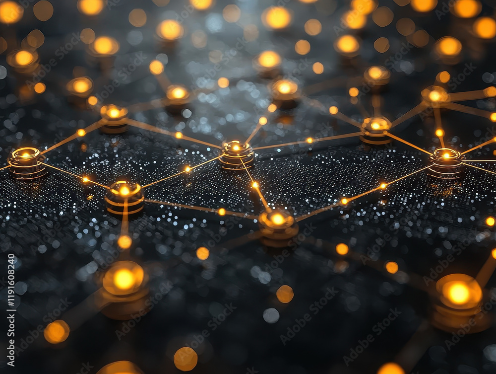 Poster glowing neural network diagram merges with starry sky highlighting the boundless possibilities of ar
