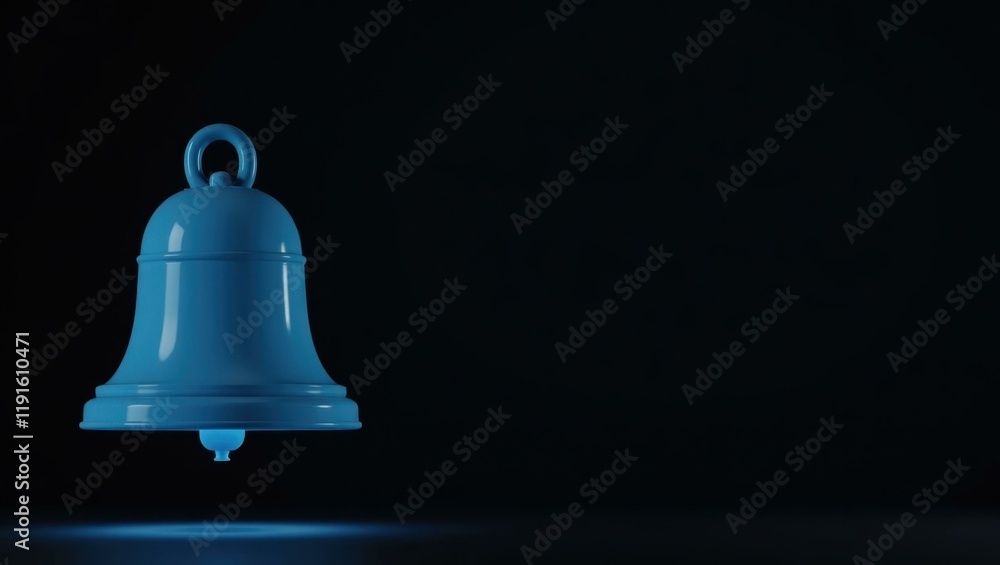 Poster azure blue cross icon on left. soft purple background. copy space for text, 3d render ai generated d
