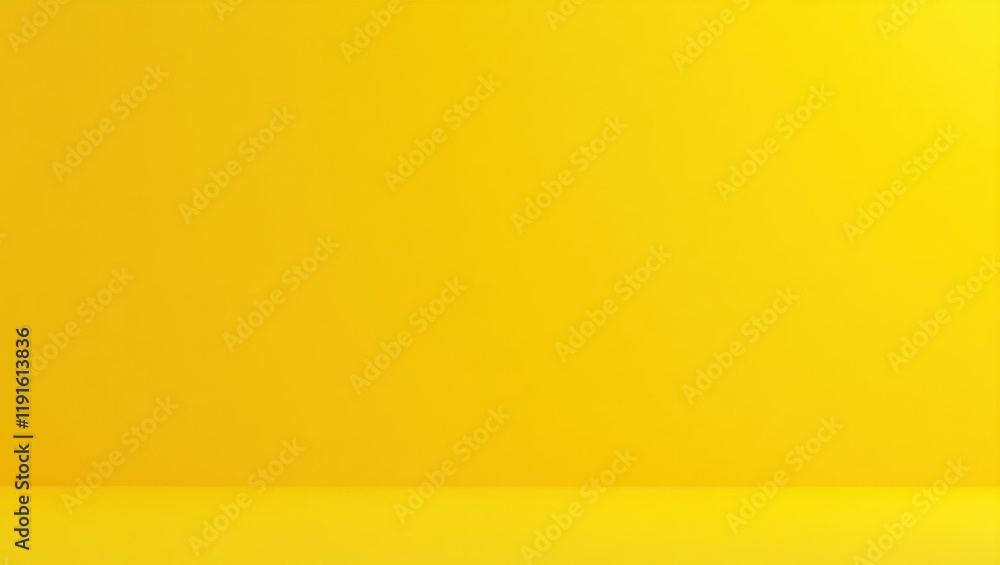 Poster fire engine red forklift on left. soft yellow background. copy space for text, 3d render ai generate