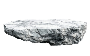 Marble Surface on Rock Base for Modern Designs Isolated on transparent background