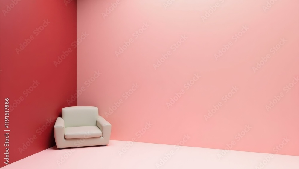Poster maroon camera flash on left. soft black background. copy space for text, 3d render ai generated desi