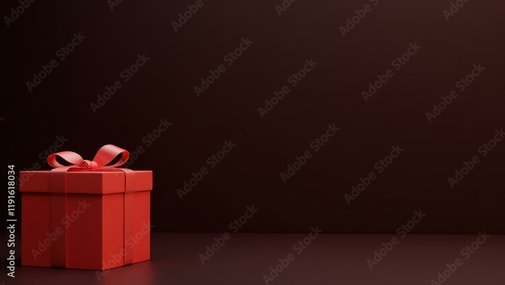 Poster scarlet red macaw on left. soft red background. copy space for text, 3d render ai generated designer