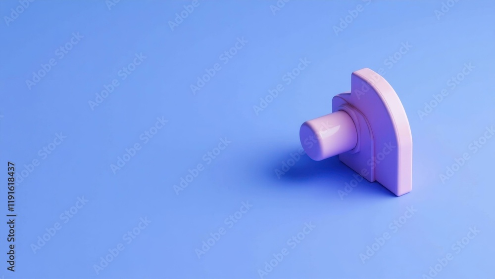 Poster violet compass on left. soft pink background. copy space for text, 3d render ai generated designer e