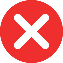 Obraz premium Cross mark icon in flat style.