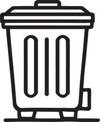 Eco-friendly compost bin silhouette vector design, perfect for sustainability, recycling, and gardening projects. Clean, scalable, and editable EPS file for versatile use.