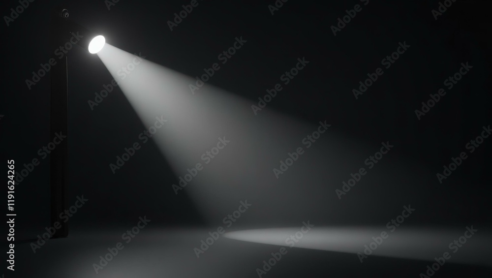 Poster ghostly gray creepy lantern on left. soft green background. copy space for text, 3d render ai genera