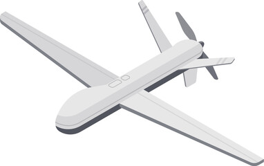 Modern unmanned aerial vehicle performing surveillance and reconnaissance operations, advanced combat drone technology for military applications