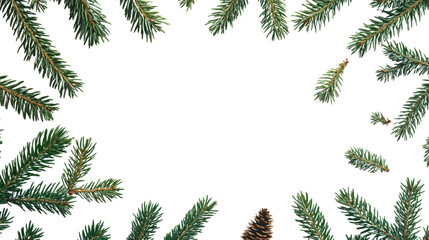 Conifer branches transparent background