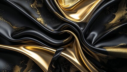 abstract background black and gold wallpaper three-dimensional texture gold design waves