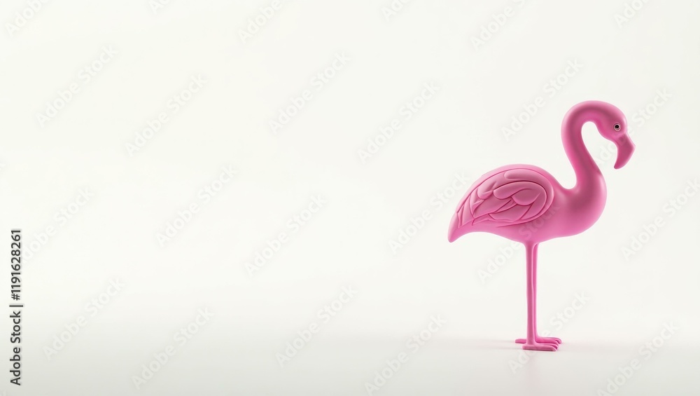 Poster coral pink dumbbell on right. soft green background. copy space for text, 3d render ai generated des