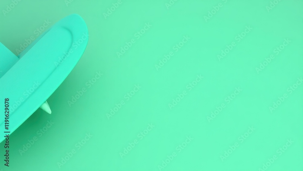 Poster teal and pink saber tooth tiger on left. soft red background. copy space for text, 3d render ai gene