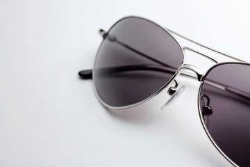 Aviator sunglasses, close-up, white background, fashion (1)
