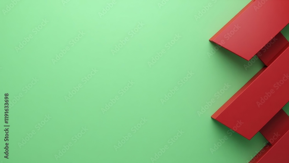 Poster ruby red safe on left. soft pink background. copy space for text, 3d render ai generated designer el