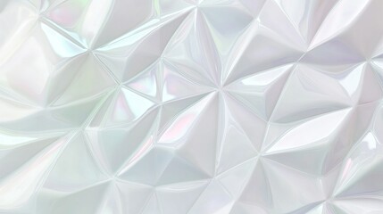 Holographic background with a white geometric pattern for design