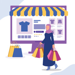 Clothes store online shopping fashion sale freelancing ECommerce flat design vector posts Fashion social media post collection template Sport fashion shoes brand product