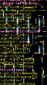 Neon Code Grid Animation Loop