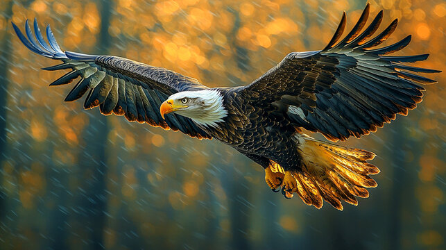 veterans' day eagle flying