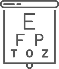 Online eye exam displaying letters on a digital screen, offering convenient and accessible vision testing through innovative telehealth technology for enhanced patient care