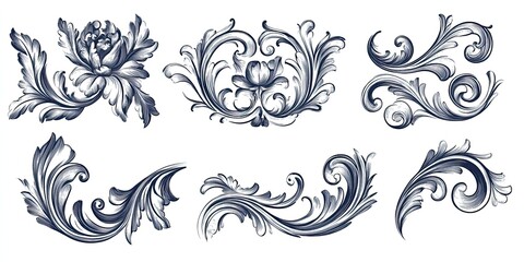 Vector vintage horizontal line decoration 