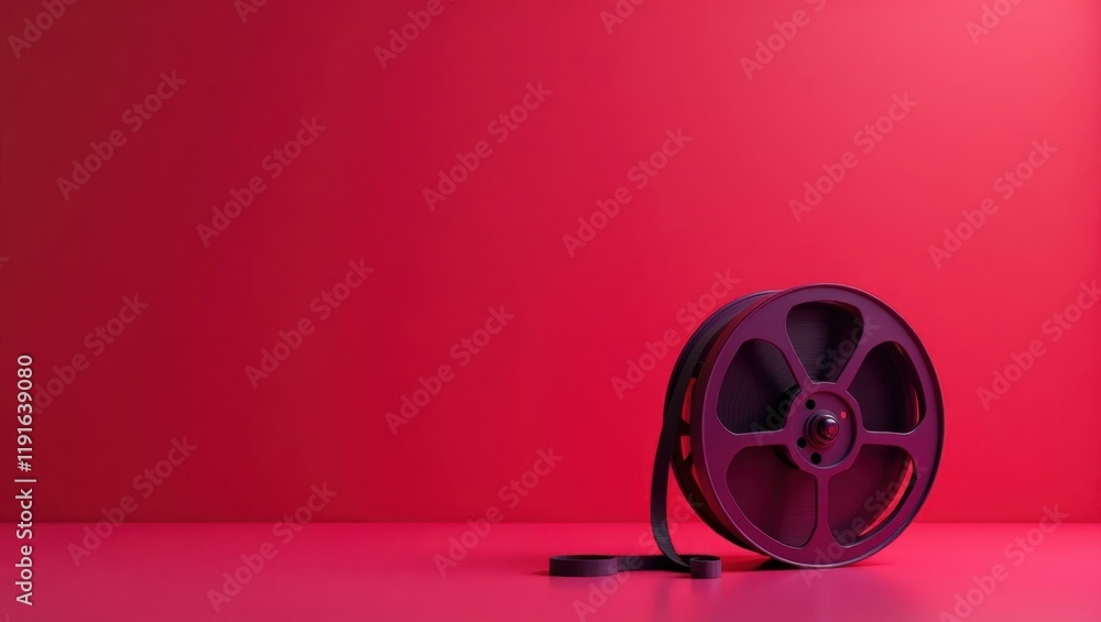 Poster amethyst paintbrush on canvas on right. soft black background. copy space for text, 3d render ai gen