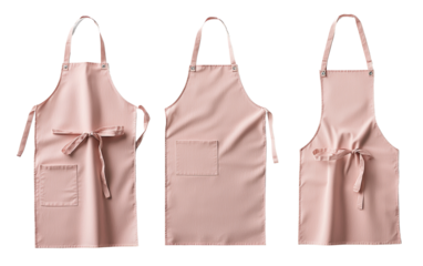 Elegant Pink Aprons for Cooking and Baking Isolated on transparent background