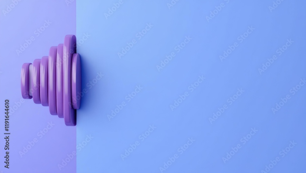 Poster violet compass on left. soft pink background. copy space for text, 3d render ai generated designer e